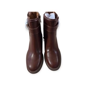 Sam and Libby cocoa zip up mid-calf booties, 7.5. NWT.